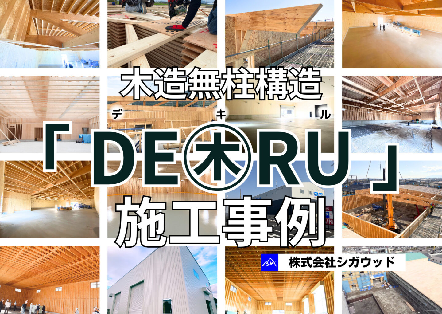 木造無柱構造「　DE㊍RU　」施工事例　【木造大スパン】